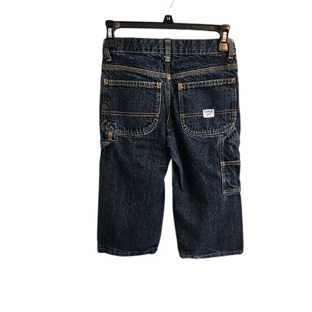 OshKosh B'Gosh Carpenter Jeans Boy's Size 7 Husky Classic Dark Blue‎ Denim
